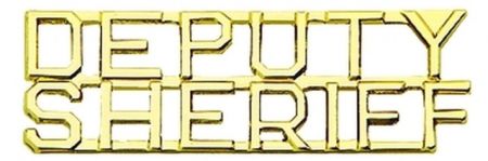 DEPUTY SHERIFF COLLAR PINS - 1/4" TALL - SOLD in PAIRS.